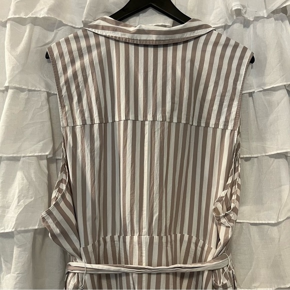 torrid Cotton Stripe Tie Waist Poplin Shirt Dress w/ Pockets - Size 6X - Picture 9 of 14